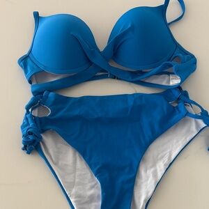 Women’s 2piece Bathing Suit - Peacock Blue